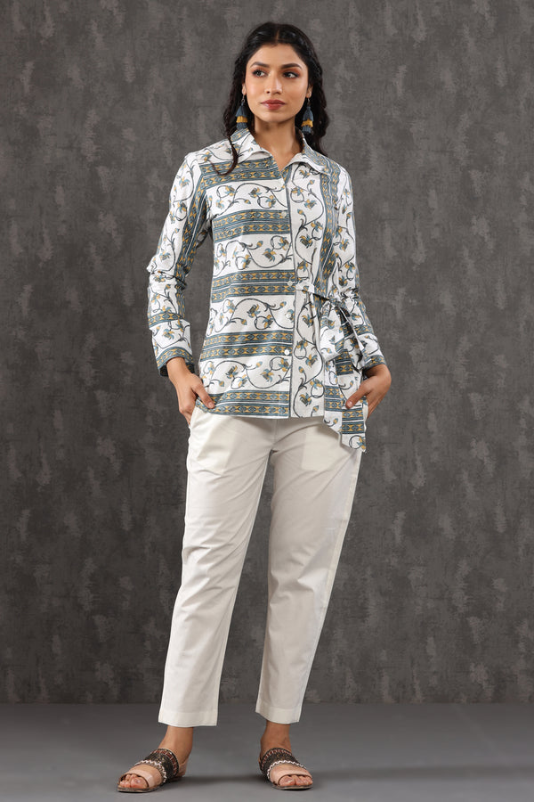 Neel parcha bow shirt set