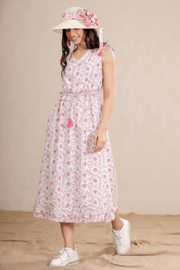 Rosa Drawstring Midi dress