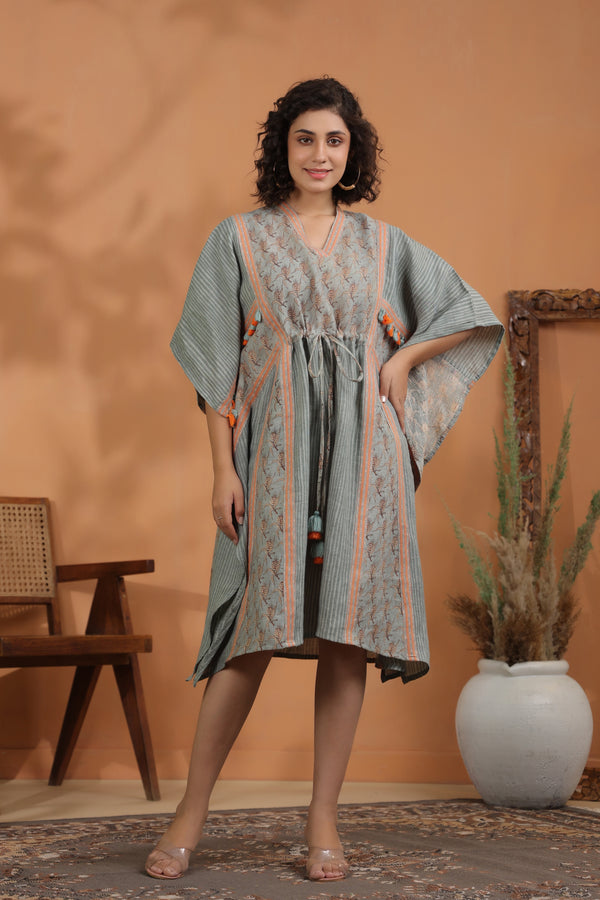 striped linen Kaftan